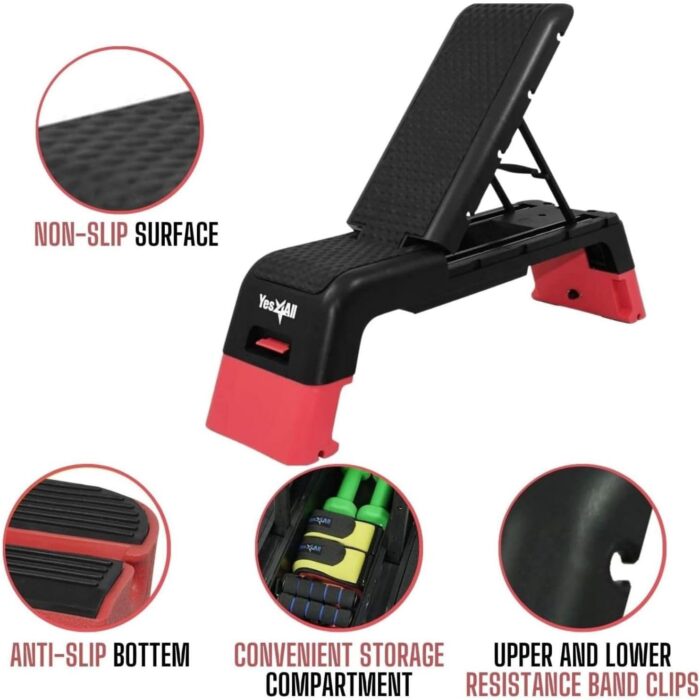 Yes4All Multifunctional Aerobic Deck - Great for step exercises and as a versatile workout bench - Image 3