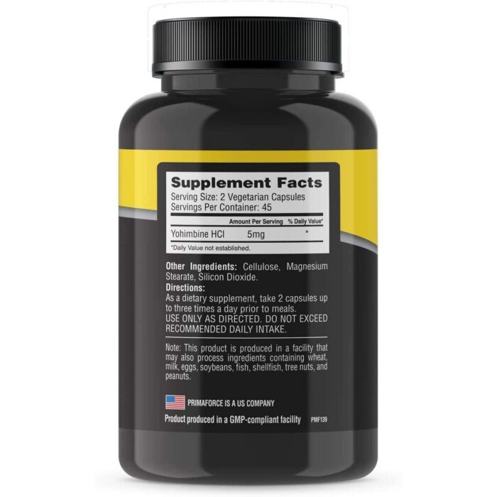 Primaforce Yohimbine HCl - Increases adrenaline levels to boost fat loss - Image 2