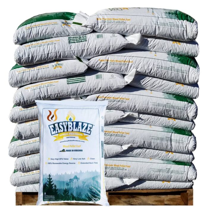 EasyBlaze Premium Softwood Pellets High-quality softwood blend Efficient and clean burn with good heat output​ (Wood Pellet Reviews)​​ (Air Conditioner Lab