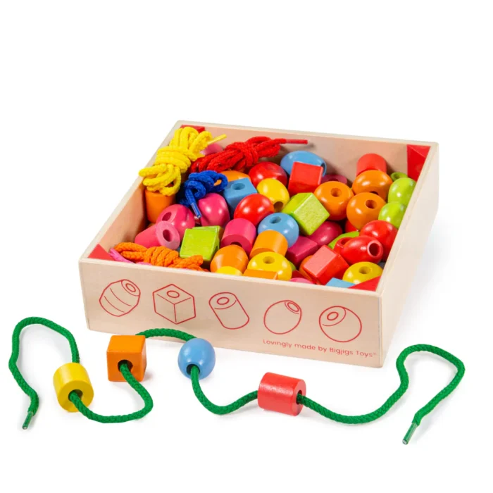 Melissa & Doug Wooden Lacing Sneaker" (Fine Motor Skills - Image 2