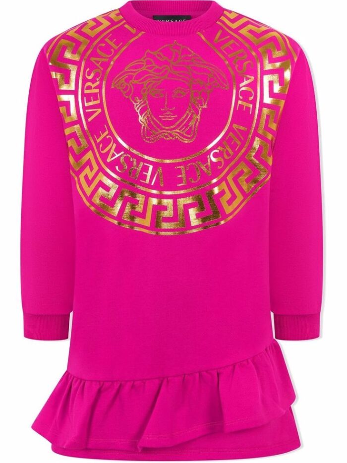 Versace Kids Medusa Print Dress - Image 2