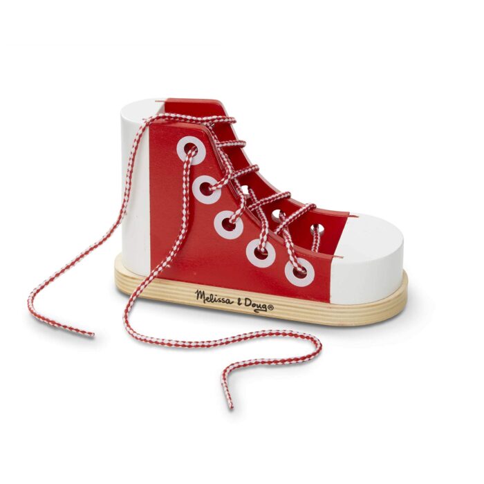 Melissa & Doug Wooden Lacing Sneaker" (Fine Motor Skills - Image 5