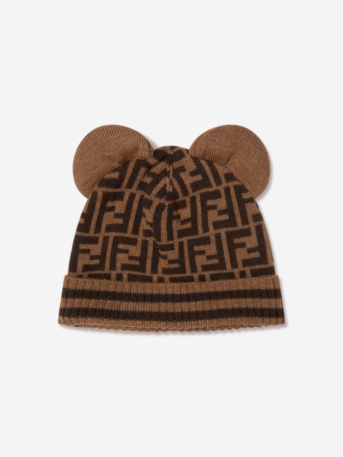 Fendi Kids Logo Beanie - Image 4