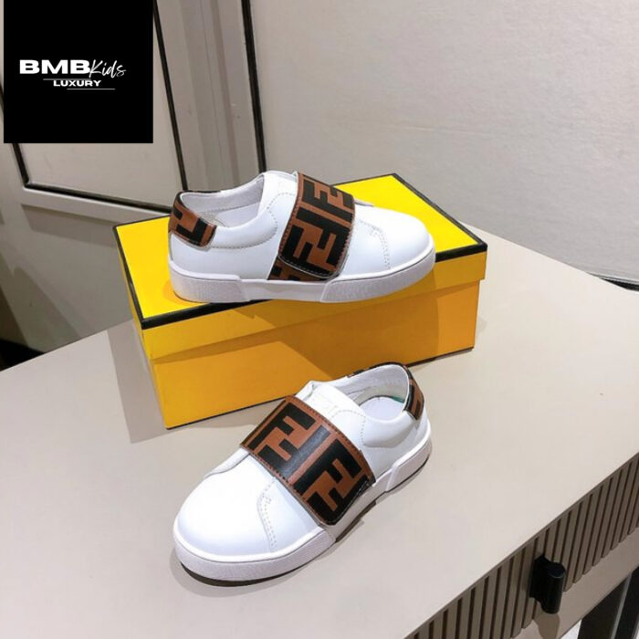 Fendi Kids Logo Sneakers - Image 4