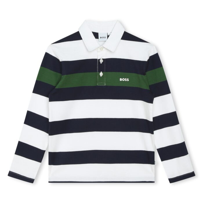 BOSS Kidswear Striped Polo Shirt - Image 4