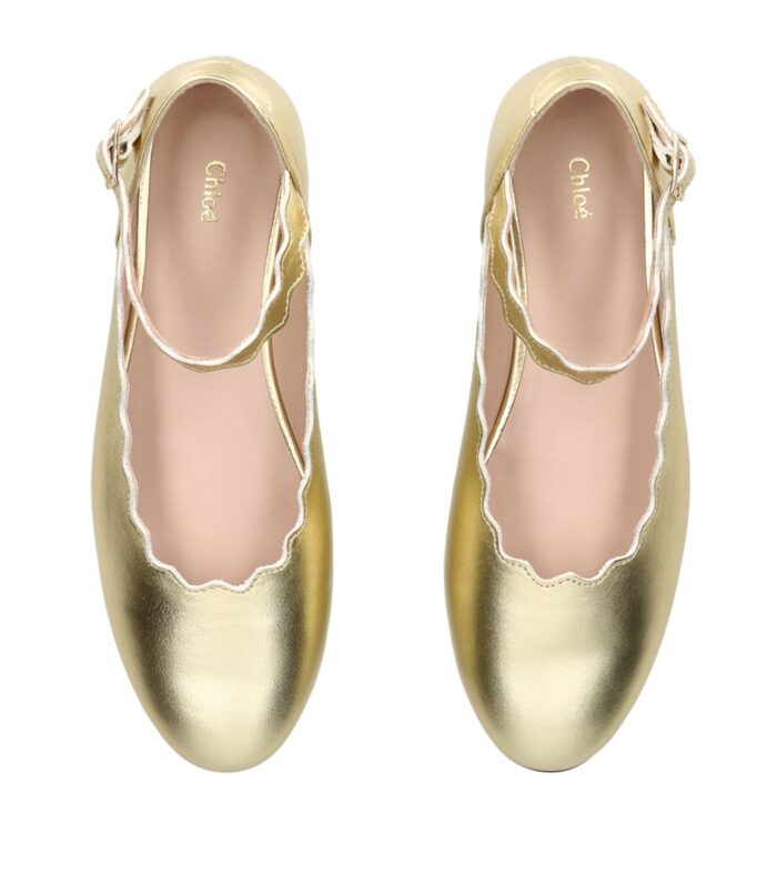 Chloé Kids Scalloped Ballerina Flats - Image 2