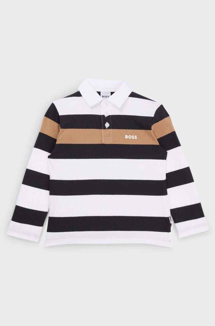 BOSS Kidswear Striped Polo Shirt - Image 3