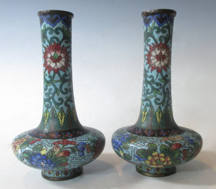 Chinese Cloisonné Vases (Antique) - Image 4