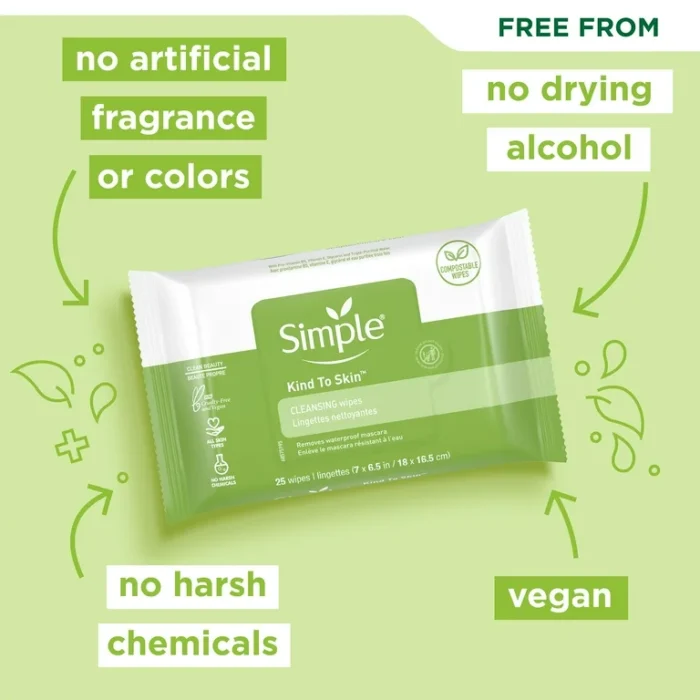 Simple Kind to Skin Cleansing Wipes - Image 5