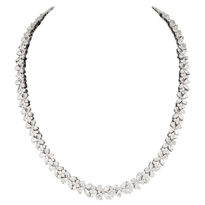 Harry Winston Cluster Diamond Necklace - Image 4