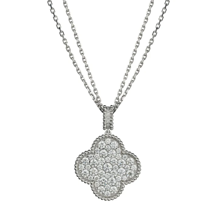 Van Cleef & Arpels Alhambra Diamond Necklace - Image 2