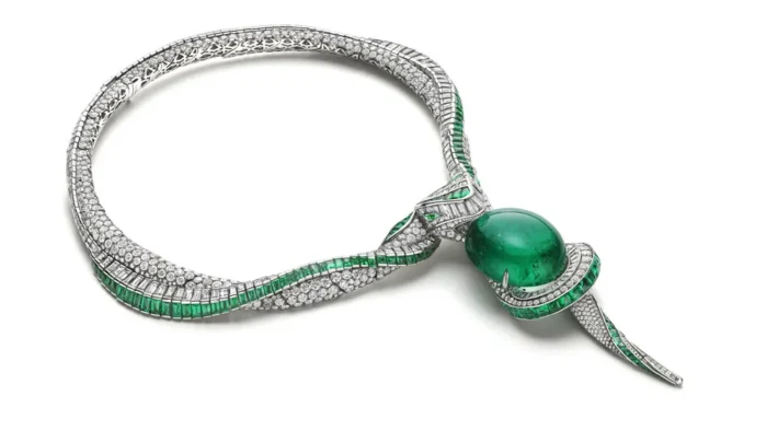 Bulgari Magnifica Emerald & Diamond Necklace - Image 3