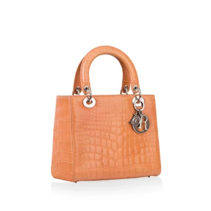 Dior Lady Dior Crocodile Gold Bag