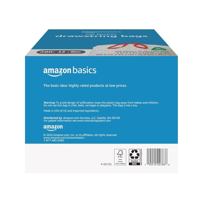 Amazon Basics Trash Bags (Bulk Pack) - Image 2
