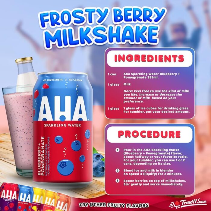 AHA Sparkling Water Blueberry + Pomegranate