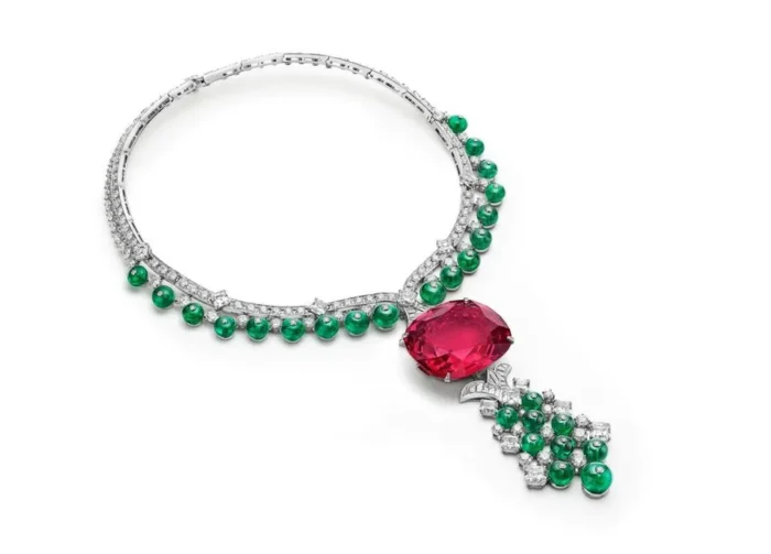 Bulgari Magnifica Emerald & Diamond Necklace