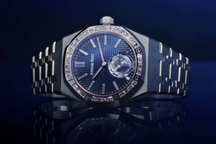 Audemars Piguet Royal Oak Double Balance Wheel Openworked Baguette Blue Sapphire - Image 5