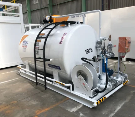 Portable Horizontal Cylindrical Tank (Skid Mounted)