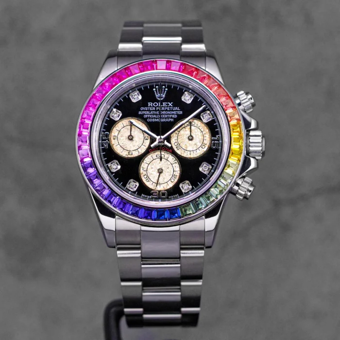 Rolex Cosmograph Daytona Rainbow Black Diamond Dial - Image 3