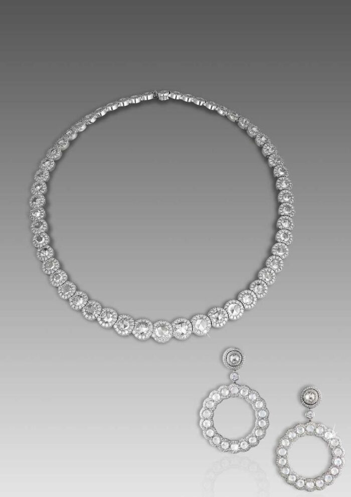 David Morris Rose Cut Diamond Necklace - Image 3