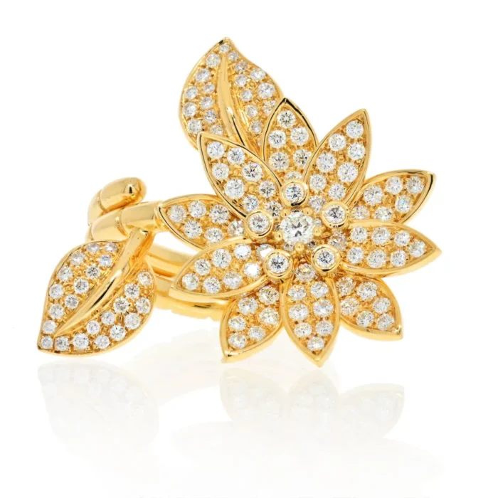 Van Cleef & Arpels Lotus Diamond Bangle - Image 4