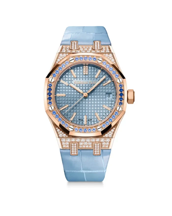 Audemars Piguet Royal Oak Double Balance Wheel Openworked Baguette Blue Sapphire - Image 6