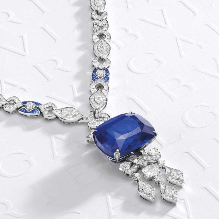 Bulgari High Jewelry Sapphire & Diamond Necklace - Image 3