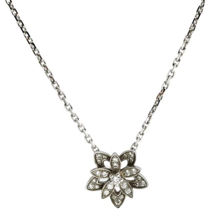 Van Cleef & Arpels Lotus Diamond Necklace - Image 5