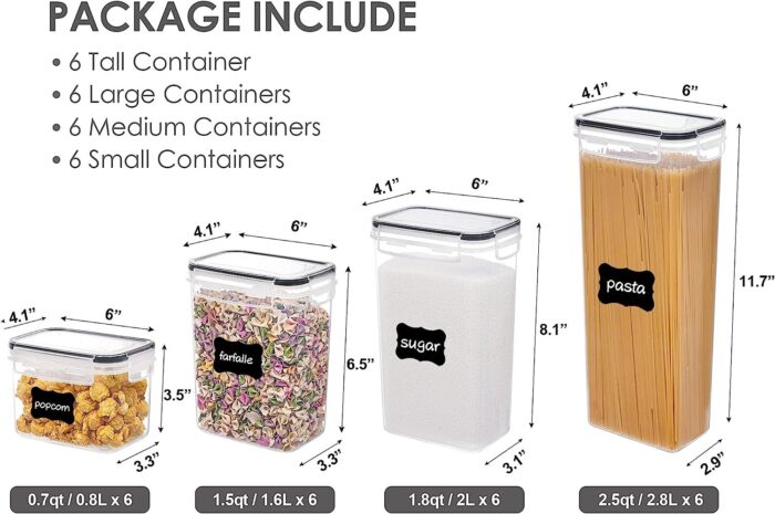 Vtopmart Airtight Food Storage Containers (Bulk Set)